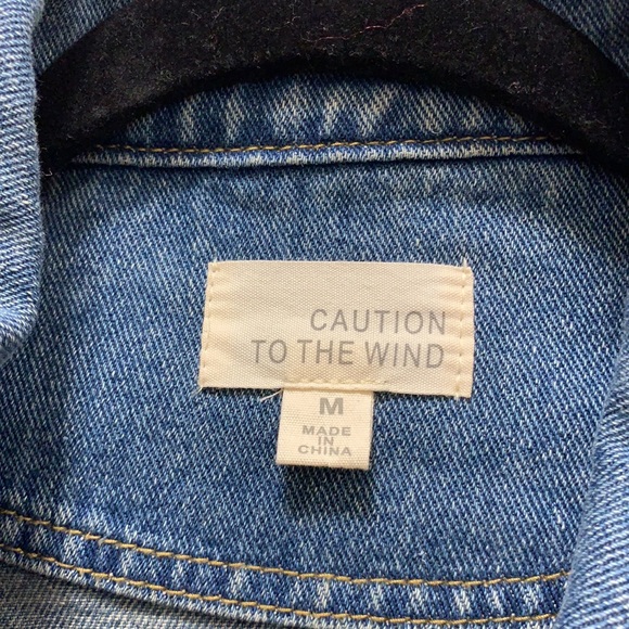 Caution to the Wind Denim Jacket Size Medium - Picture 3 of 15